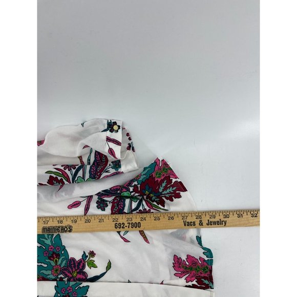 Liz Claiborne Career Long Sleeve Floral Print Hidden Button Front Top Blouse XL - Picture 14 of 16